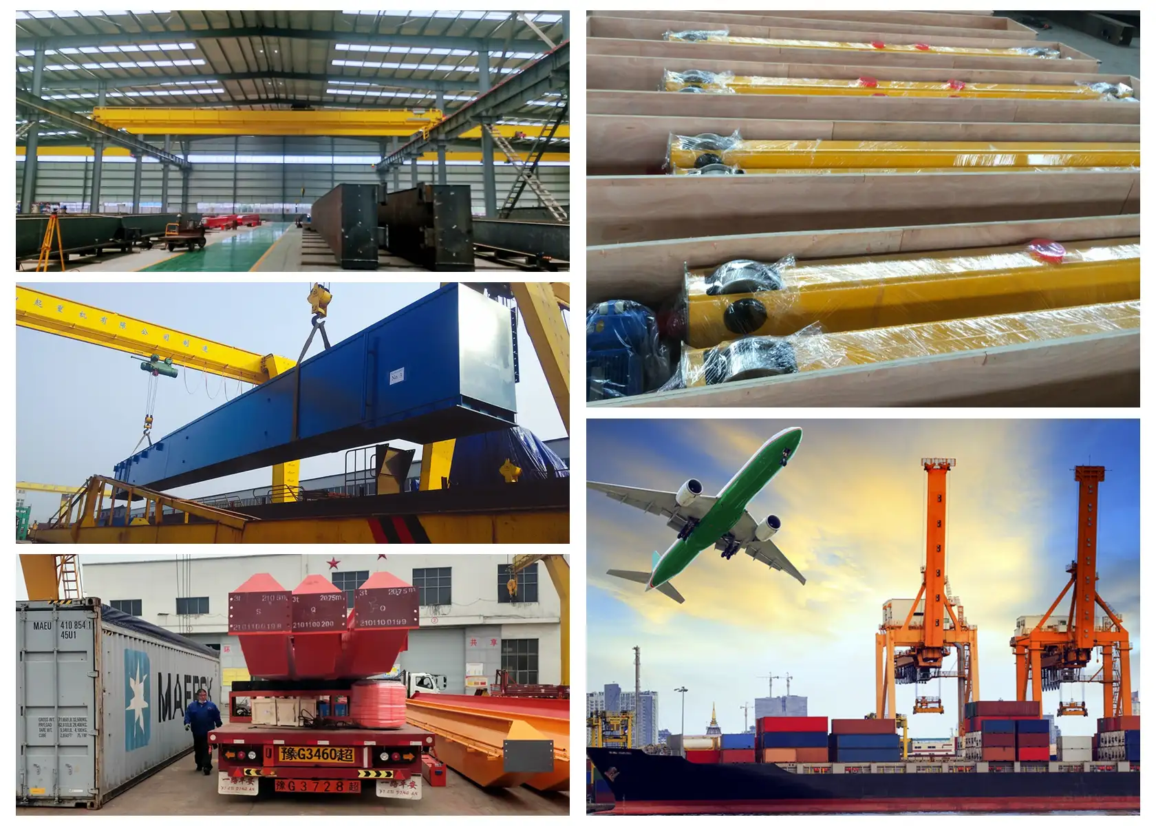 Industrial cranes in global applications