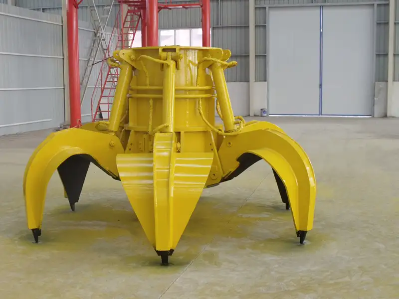 Heavy duty hydraulic grab for cranes