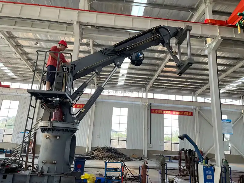 Marine Folding Crane Boom Telescopic Jib Crane