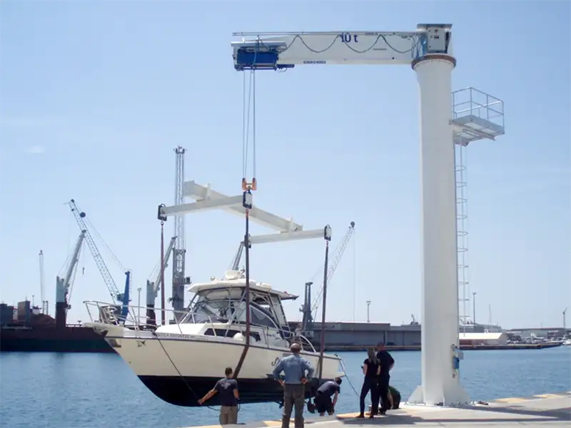 marine boat lifting jib crane